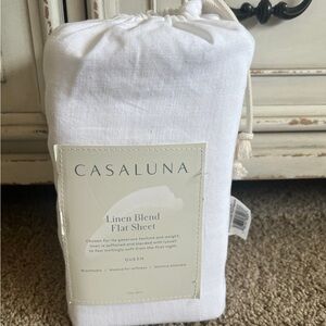 Casaluna Linen Blend Flat Sheet